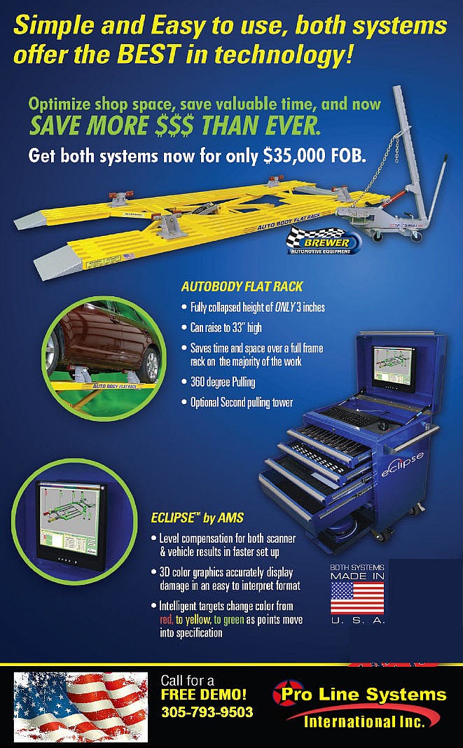 Hot Deals Pro Line Systems International Inc Auto Body Shop Equipment