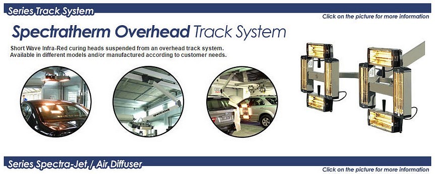 Overhead Track Paint Curing System by Spectratek 