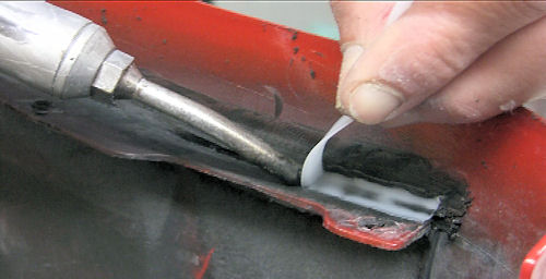 repairing plastice bumper with nitrogen welder