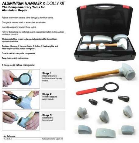 Composite Hammer & Dolly Kit for Aluminum