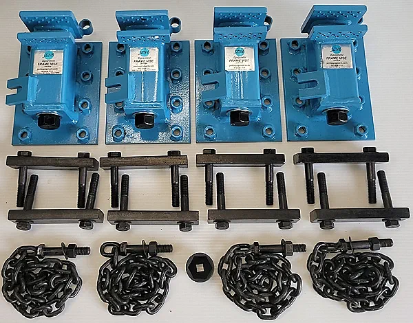 Car O Liner truck frame vise anchor clamps complete set