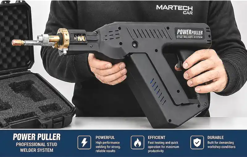 Martech professional cordless battery operated hand-held dent puller for steel cars