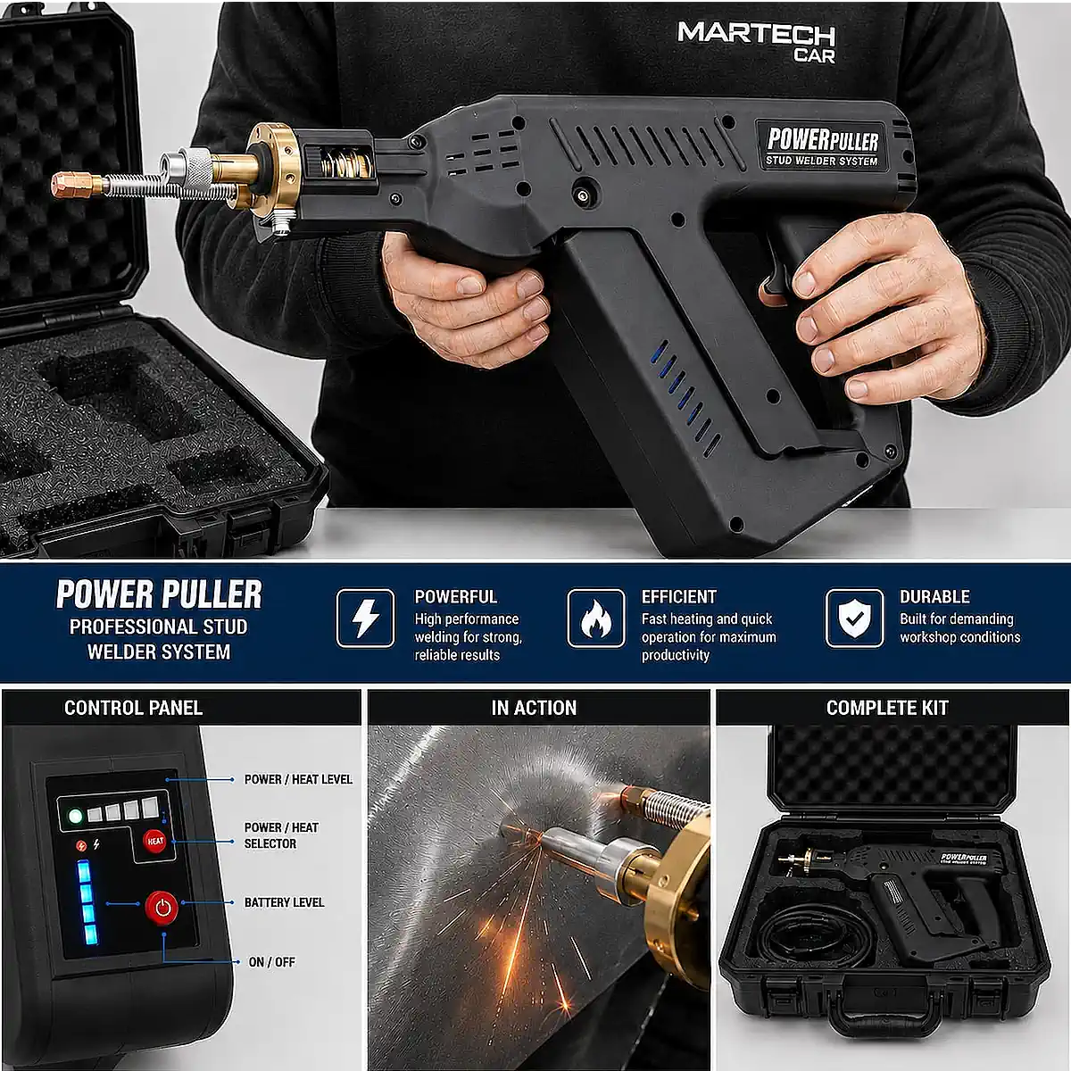 Martech cordless battery operated hand-held professional dent puller