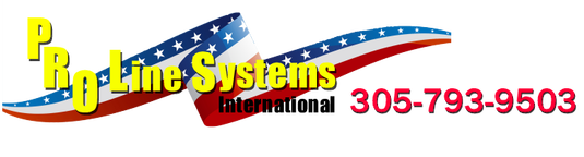 Pro Line Systems Auto Body Repair Equipment Logo With Phone Number